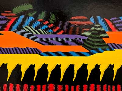 Nate Shiner, Untitled (detail), 1972. Paint on metal.