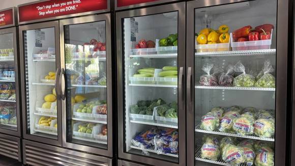 photo of food coolers full of vegetables