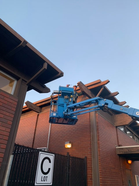 installation of an air quality sensor on campus