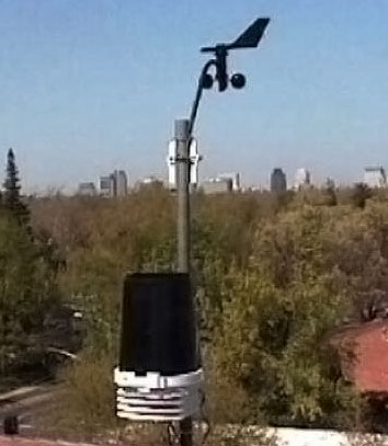 weather station high above Sacramento City College