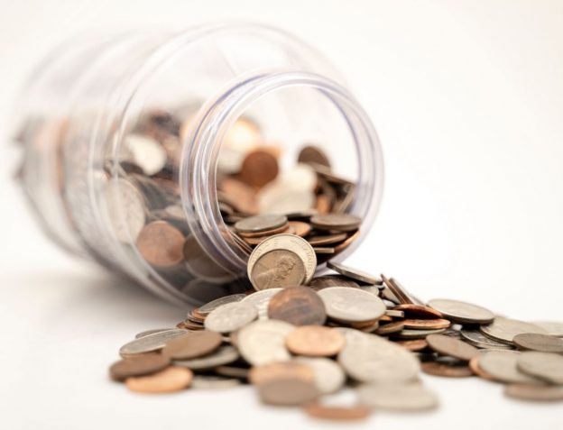 photo of a coin jar